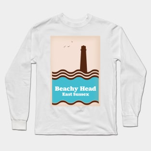 Beachy head East Sussex travel poster Long Sleeve T-Shirt